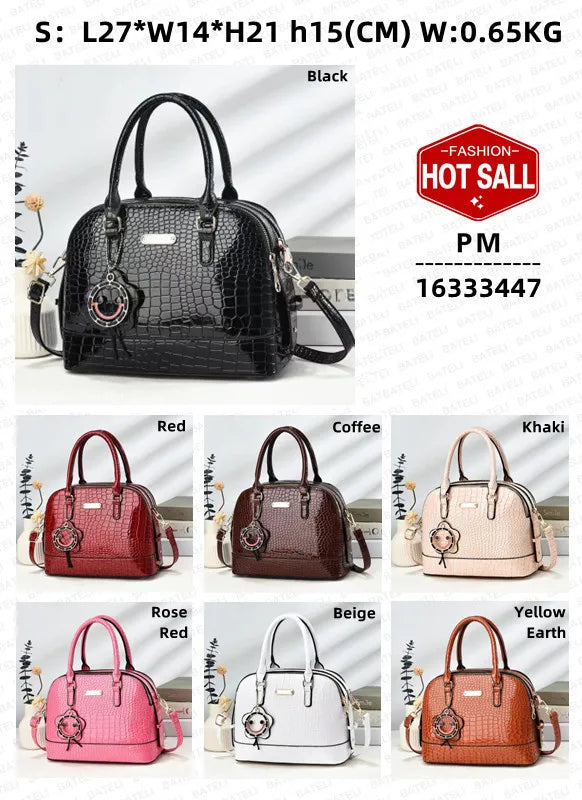 2025 New Style Customised PU Leather Women's Handbag Zipper Closure Casual Tote with Logo Ladies Hand Bags