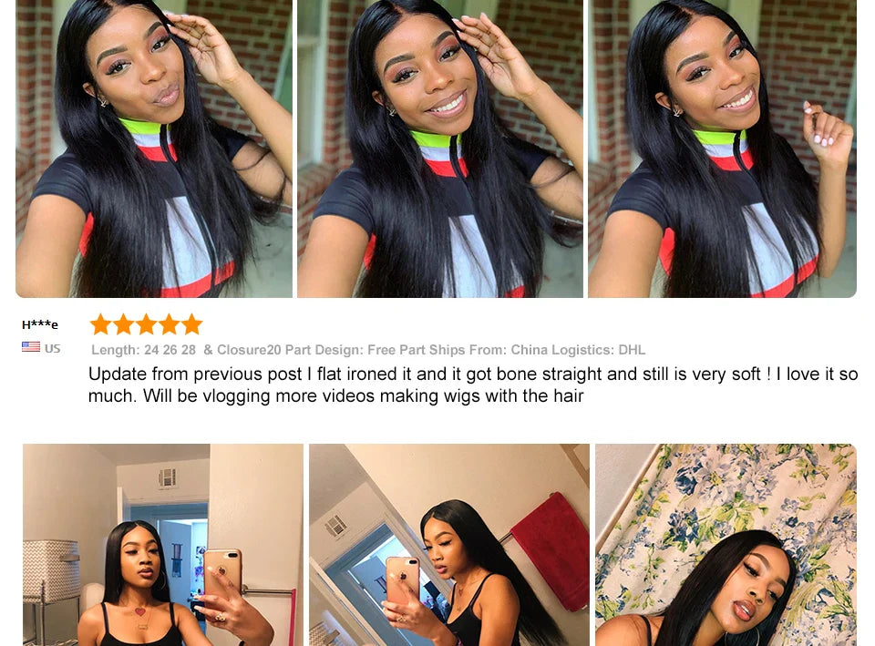 Ali Grace 5x5 HD Closure Brazilian Straight Hair HD/Transparent Lace Closure Pure-Hand Tied Human Hair Lace Closure 14-20Inch