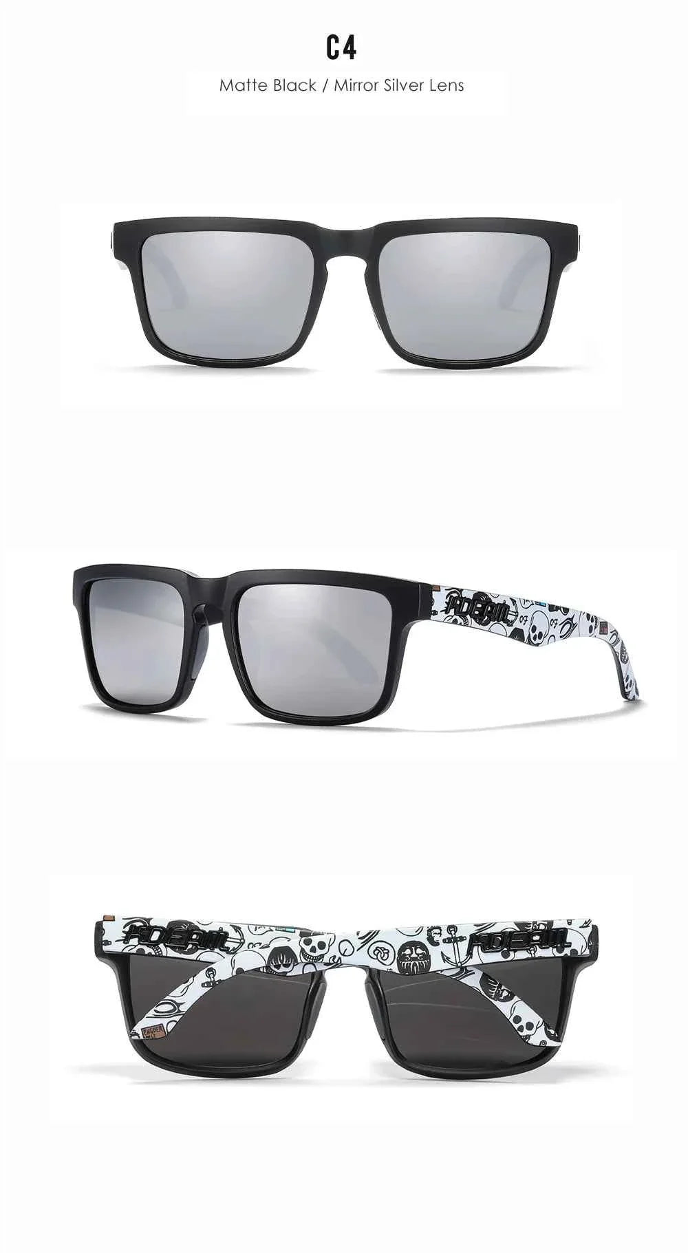 KDEAM Classic Square Sunglasses Men Women Category 3 Polarized Sun Glasses Unique Frame Surface Eyewear With Case Box KD332