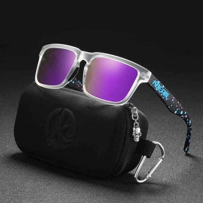 KDEAM Classic Square Sunglasses Men Women Category 3 Polarized Sun Glasses Unique Frame Surface Eyewear With Case Box KD332