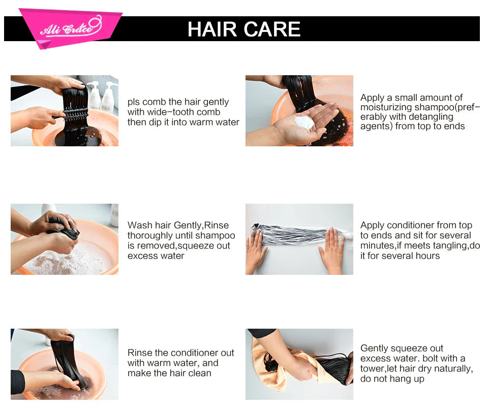 Ali Grace 5x5 HD Closure Brazilian Straight Hair HD/Transparent Lace Closure Pure-Hand Tied Human Hair Lace Closure 14-20Inch