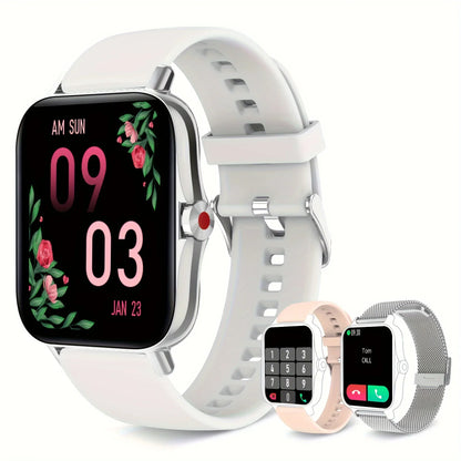 A Women's Smartwatch Compatible with Both iPhone and Android Phones, Equipped with a Health Tracker/message