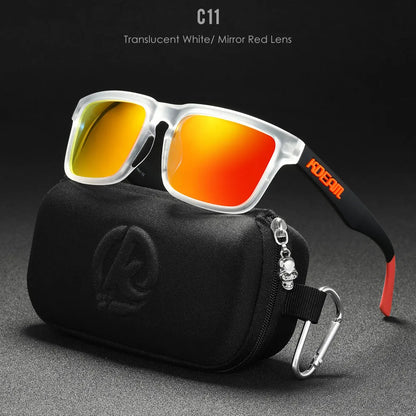 KDEAM Classic Square Sunglasses Men Women Category 3 Polarized Sun Glasses Unique Frame Surface Eyewear With Case Box KD332