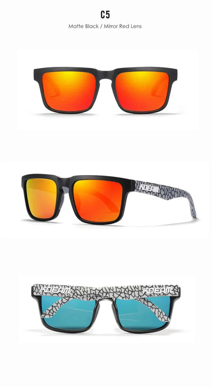 KDEAM Classic Square Sunglasses Men Women Category 3 Polarized Sun Glasses Unique Frame Surface Eyewear With Case Box KD332