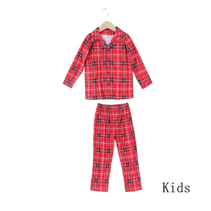 2025 Good Quality Red Color Matching Family Outfits Pajamas Plaid Cotton Baby Christmas Pajamas Pet Family Christmas Pajamas