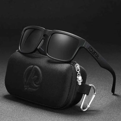 KDEAM Classic Square Sunglasses Men Women Category 3 Polarized Sun Glasses Unique Frame Surface Eyewear With Case Box KD332
