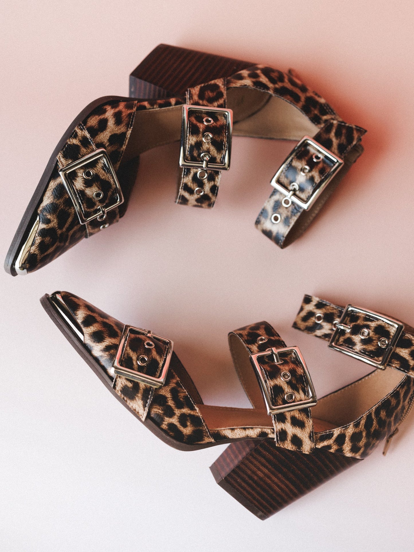 Hendrix Buckle Bootie - Leopard Beige