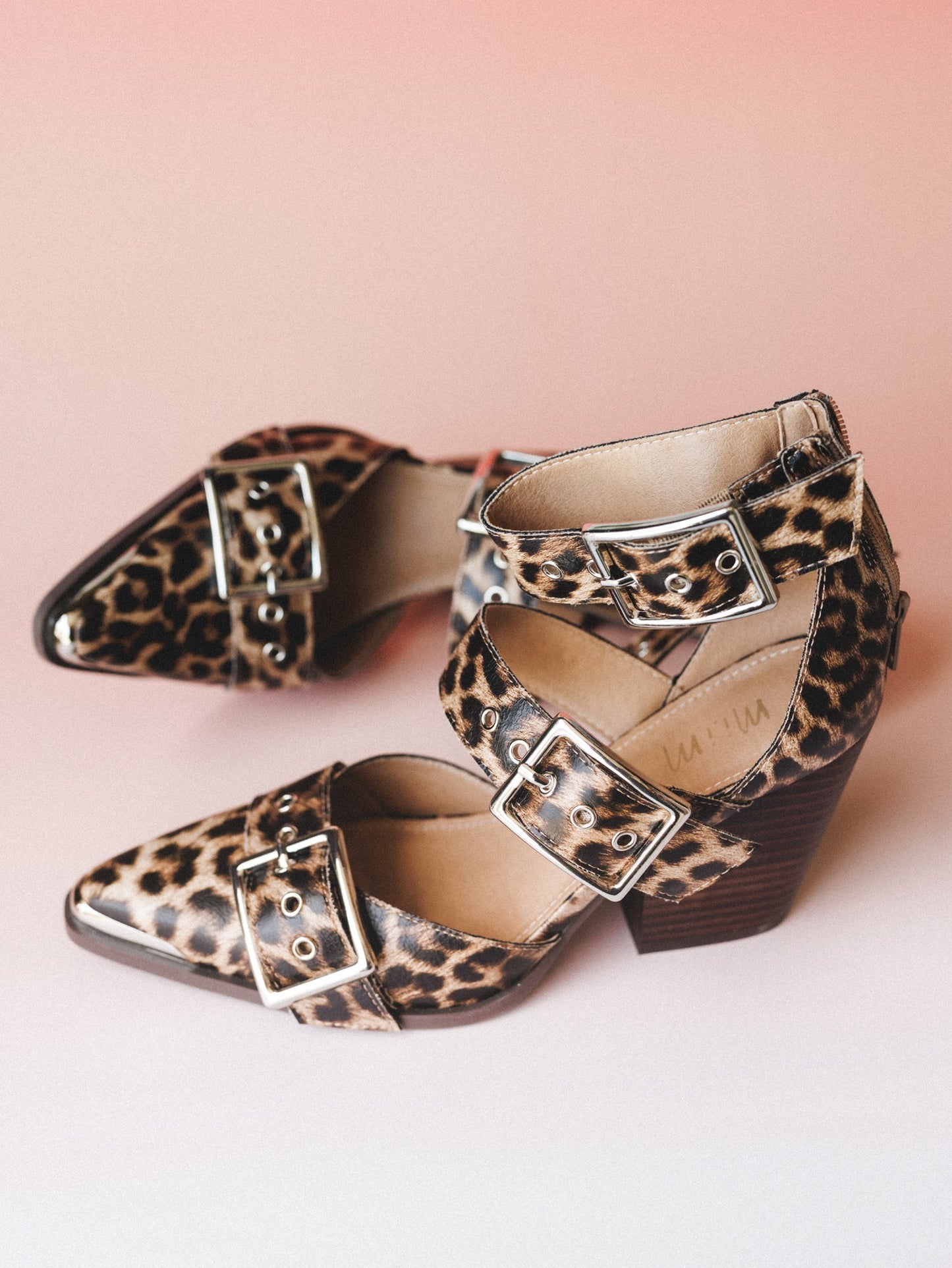 Hendrix Buckle Bootie - Leopard Beige