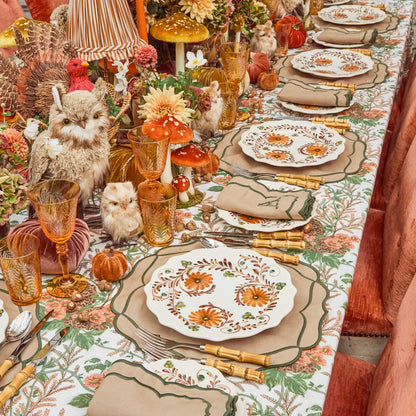 Autumn Flowers Dinner Plates (Set of 4)