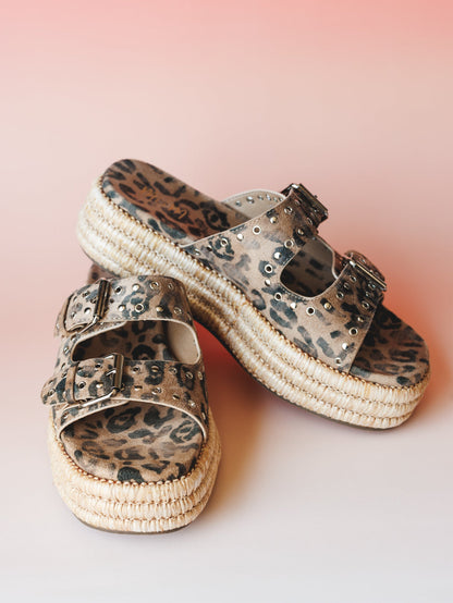 Holly Platform Slide - Leopard