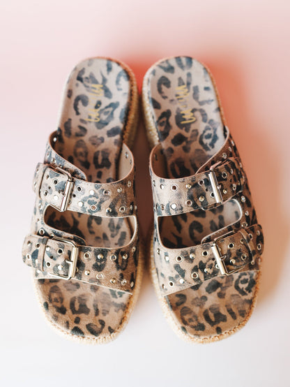 Holly Platform Slide - Leopard