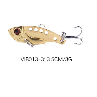 Metal VIB Cicada Fishing Lure – 3D Eyes Hard Bait with Treble Hook, 3g/7g/11g