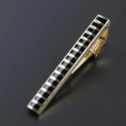 Fashion Clasp Wedding Gift Style Tie Clamp Pin Necktie Simple Clip Golden Jewel Men Metal Tie Clips No.1-18