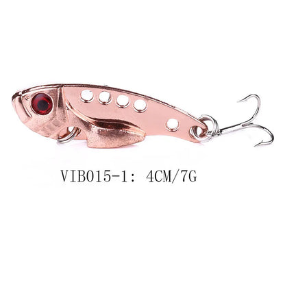 Metal VIB Cicada Fishing Lure – 3D Eyes Hard Bait with Treble Hook, 3g/7g/11g