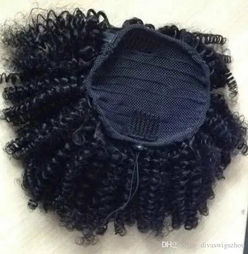 Chic Humain Women Puff Chignon Kinky Curly Hair Ponytail Hairpiece 120g