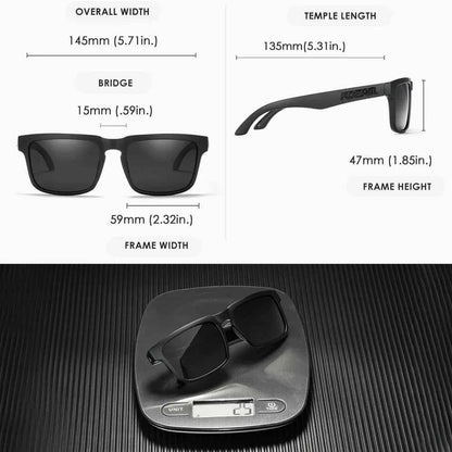 KDEAM Classic Square Sunglasses Men Women Category 3 Polarized Sun Glasses Unique Frame Surface Eyewear With Case Box KD332