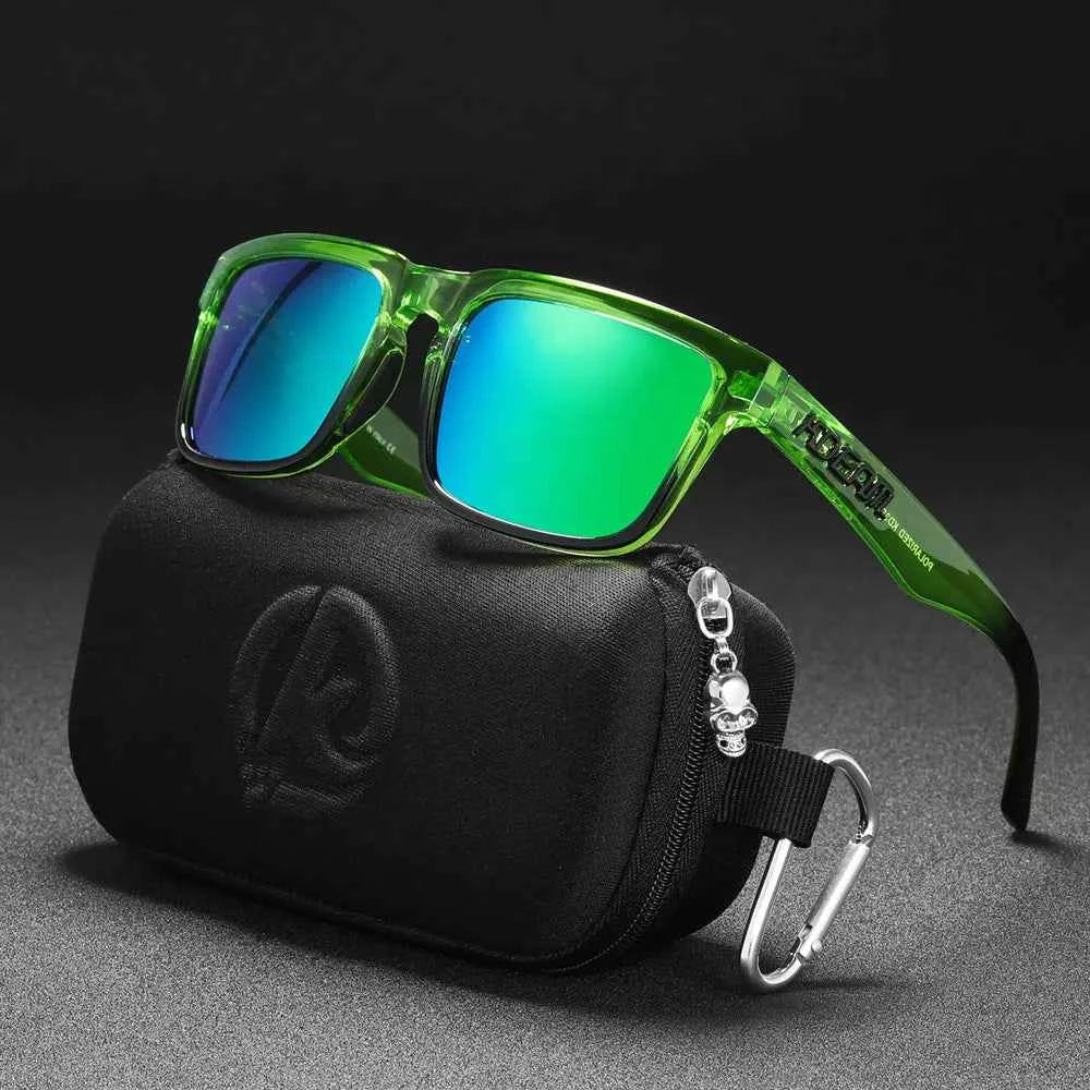 KDEAM Classic Square Sunglasses Men Women Category 3 Polarized Sun Glasses Unique Frame Surface Eyewear With Case Box KD332