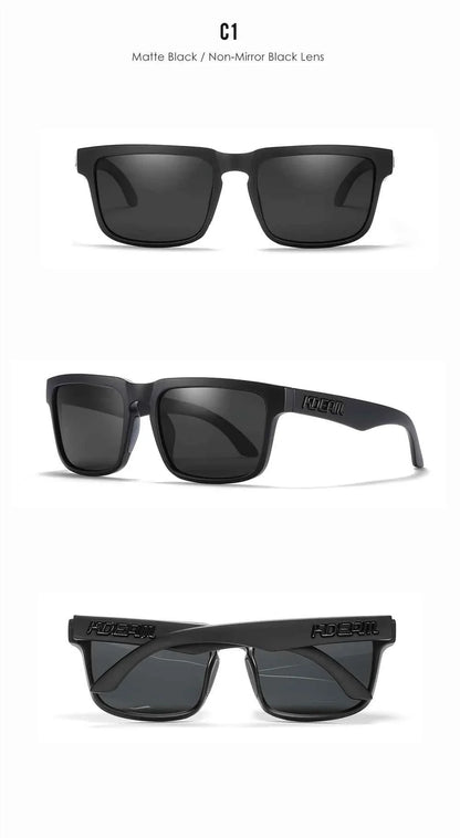 KDEAM Classic Square Sunglasses Men Women Category 3 Polarized Sun Glasses Unique Frame Surface Eyewear With Case Box KD332