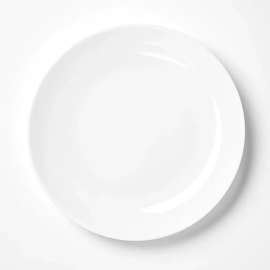 13 Inch Modern Round Deep Dish Commercial Enamel Plate Durable Restaurant Tableware Customizable Pattern Sets for Hotels