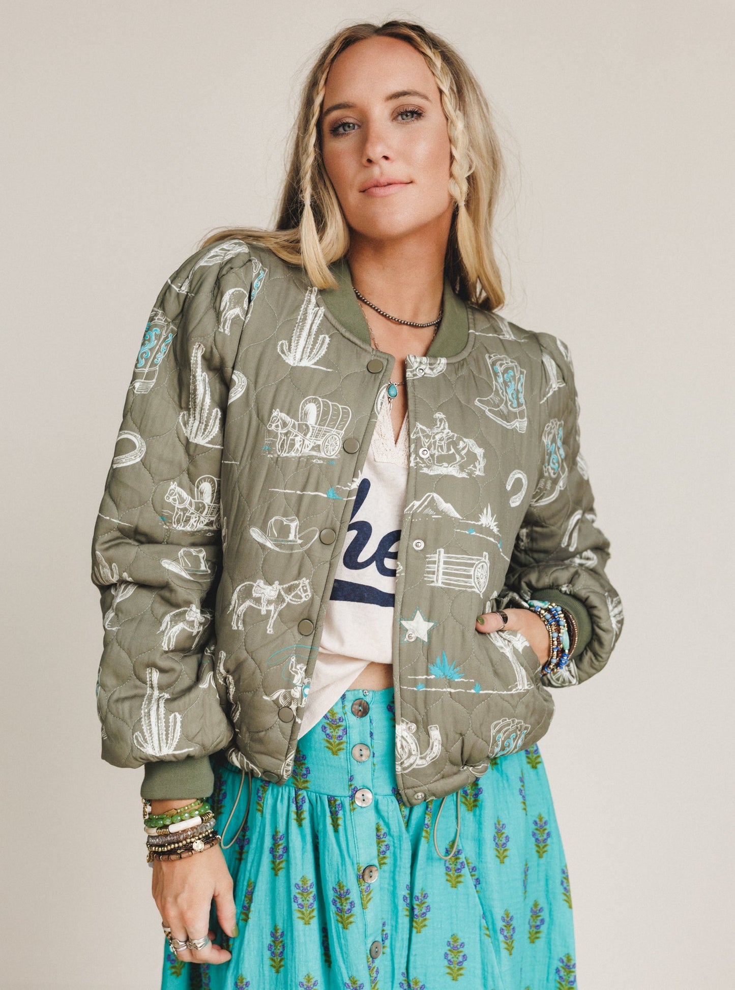 Cowgirl Code Jacket - Olive - Pre Order