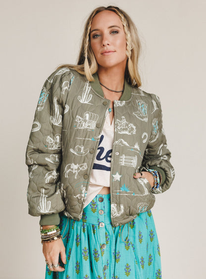 Cowgirl Code Jacket - Olive - Pre Order