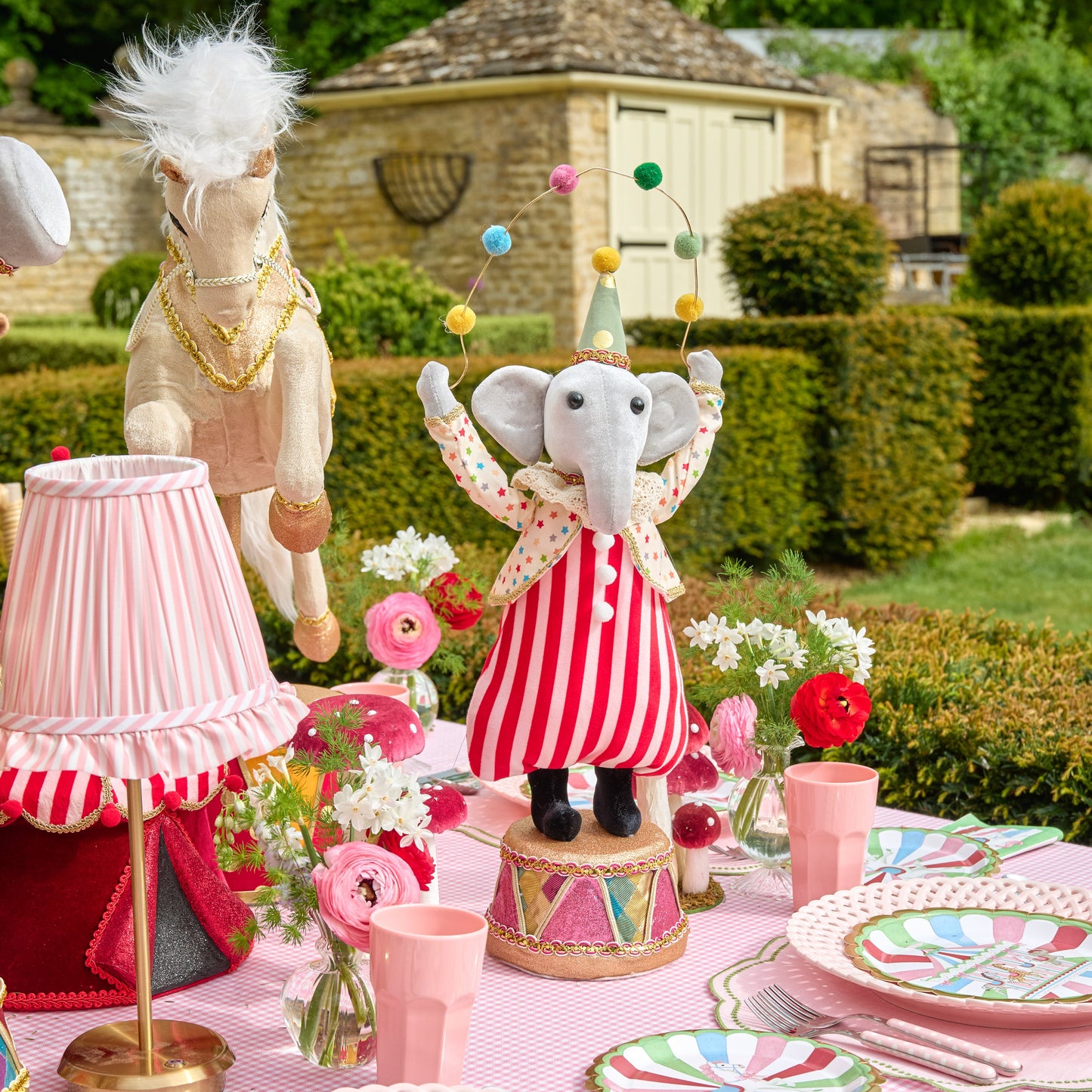 Party Bear & Elephant (Pair)