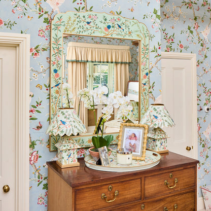 Green Large Chinoiserie Mirror
