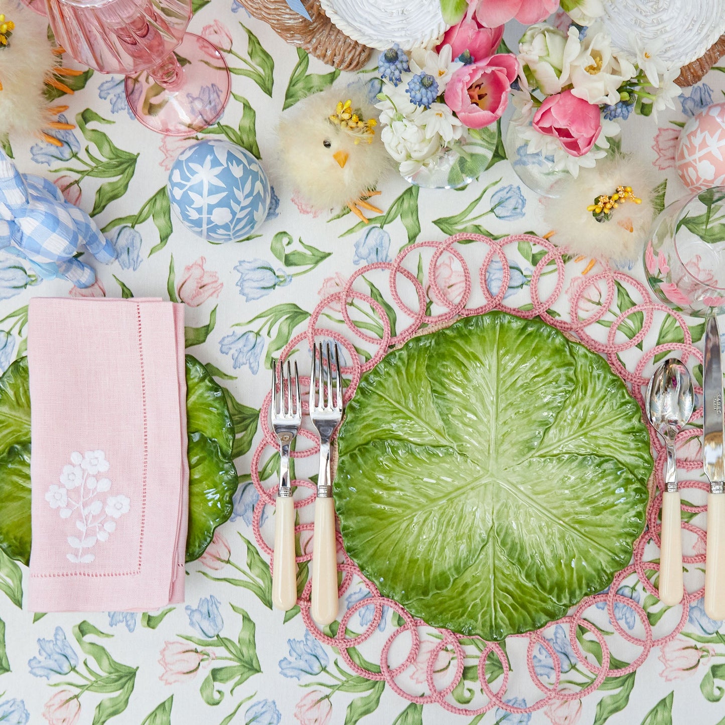 Serena Green Cabbage Dinner & Starter Plates (Set of 8)