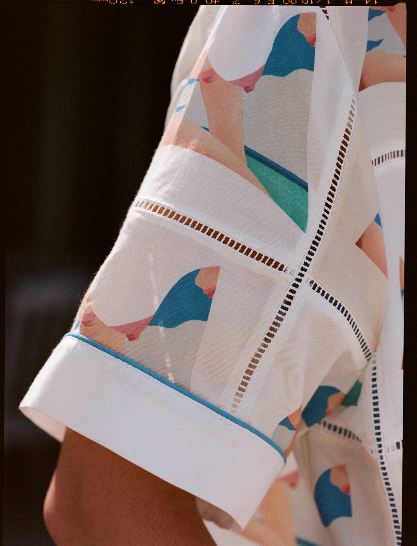 ‘Tom Wesselmann - Seascape Drop-Out’ Patchwork (Silk & Cotton Twill)