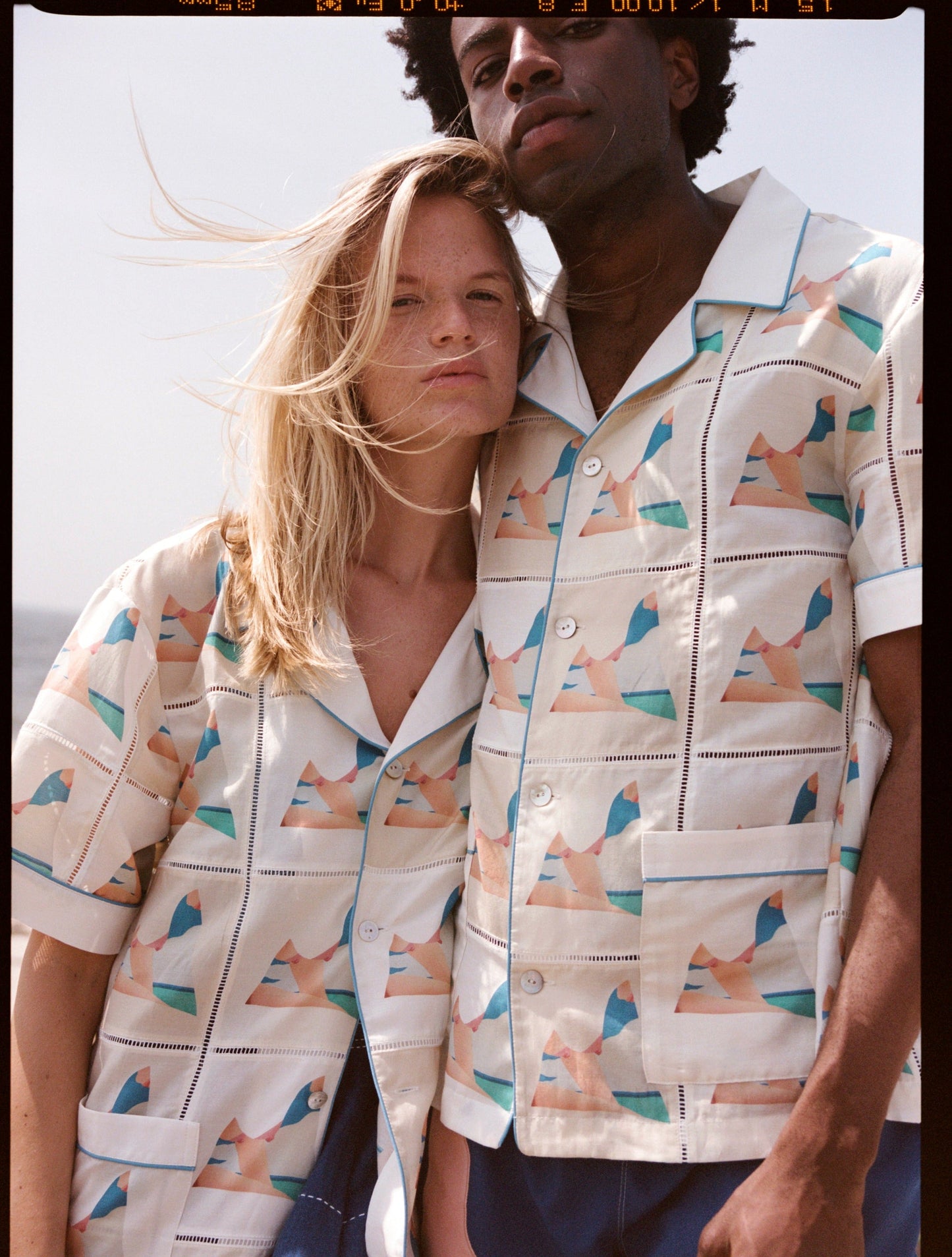 ‘Tom Wesselmann - Seascape Drop-Out’ Patchwork (Silk & Cotton Twill)