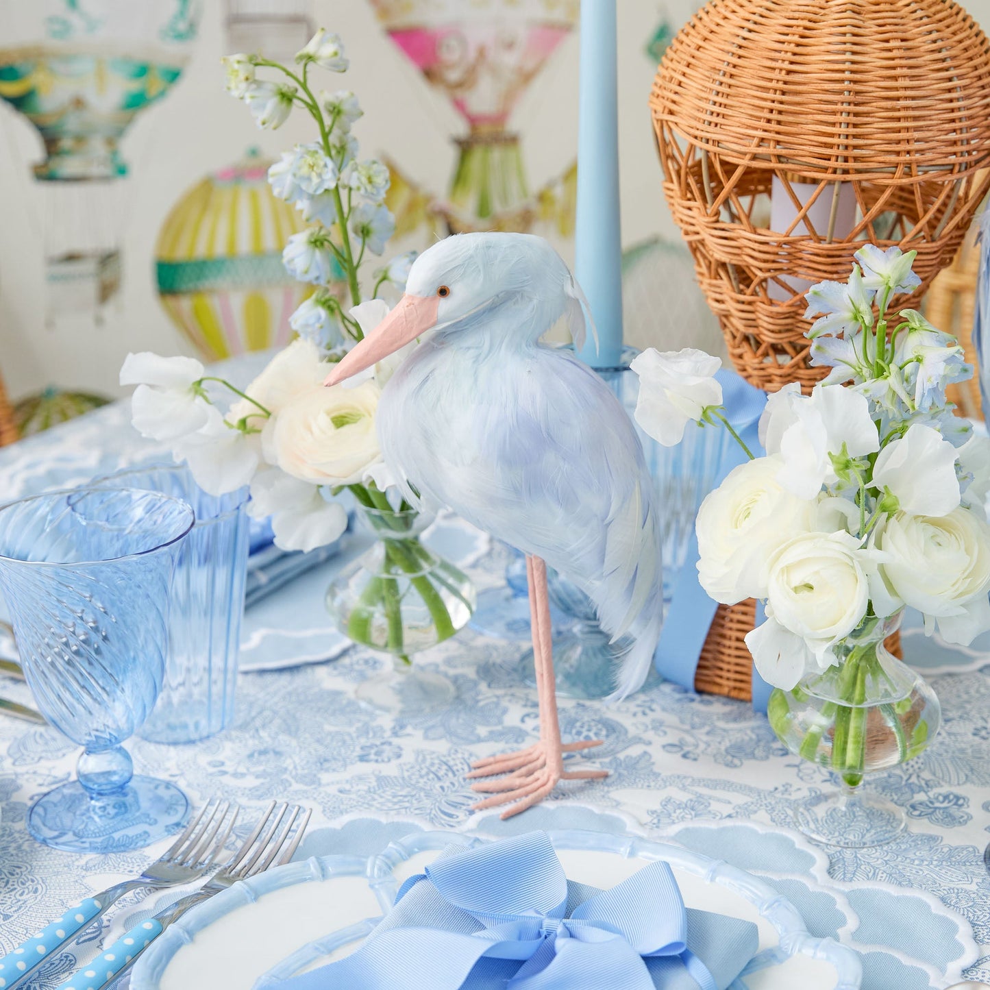 Blue Saskia Stork Family