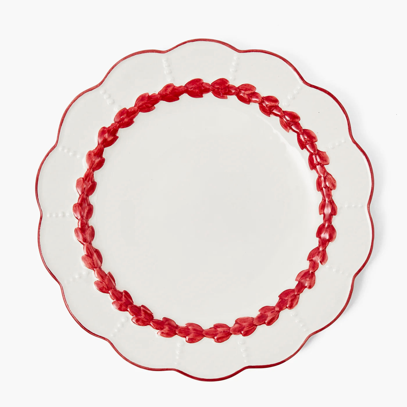 Red Laurel Dinner Plate