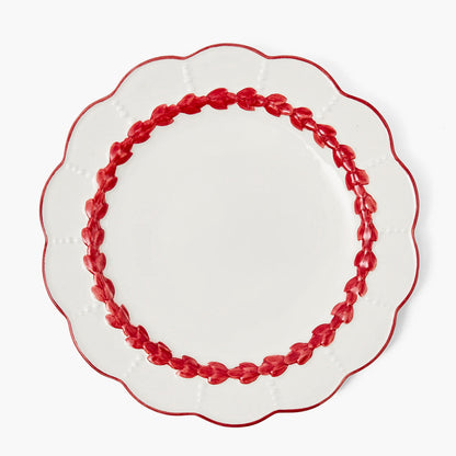 Red Laurel Dinner Plate