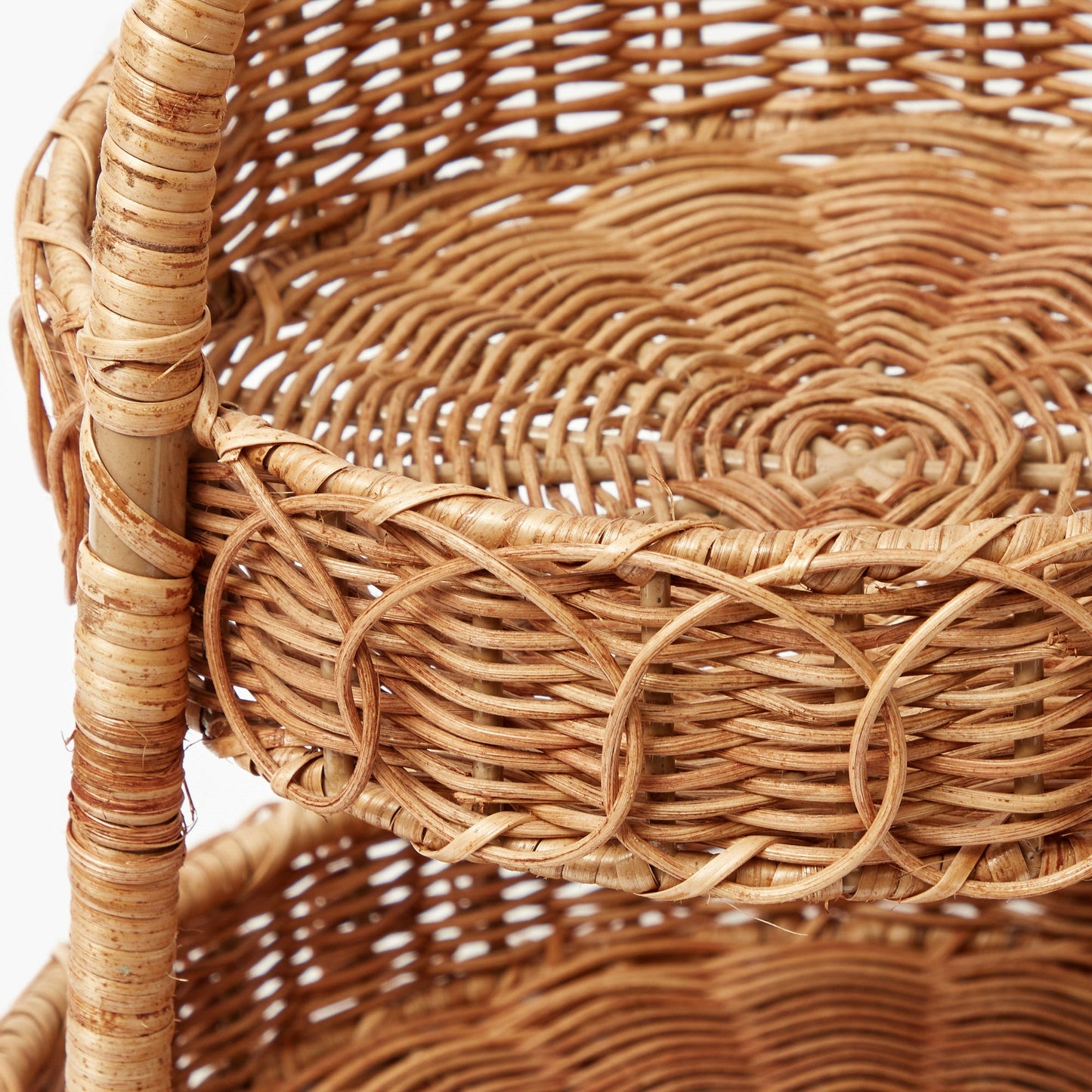 Rattan Two Tiered Stand