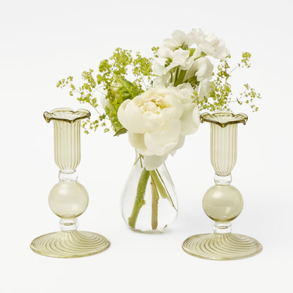 Green Small Eden Candle Holders (Pair)