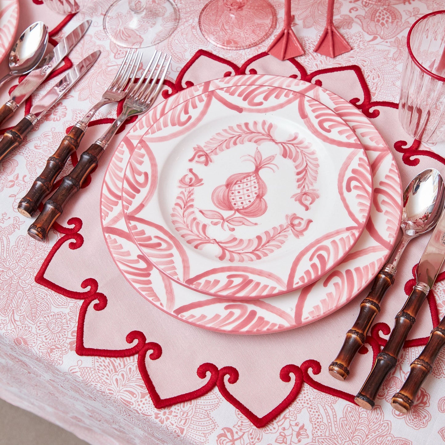 Pink & Red Angelina Placemats (Set of 4)