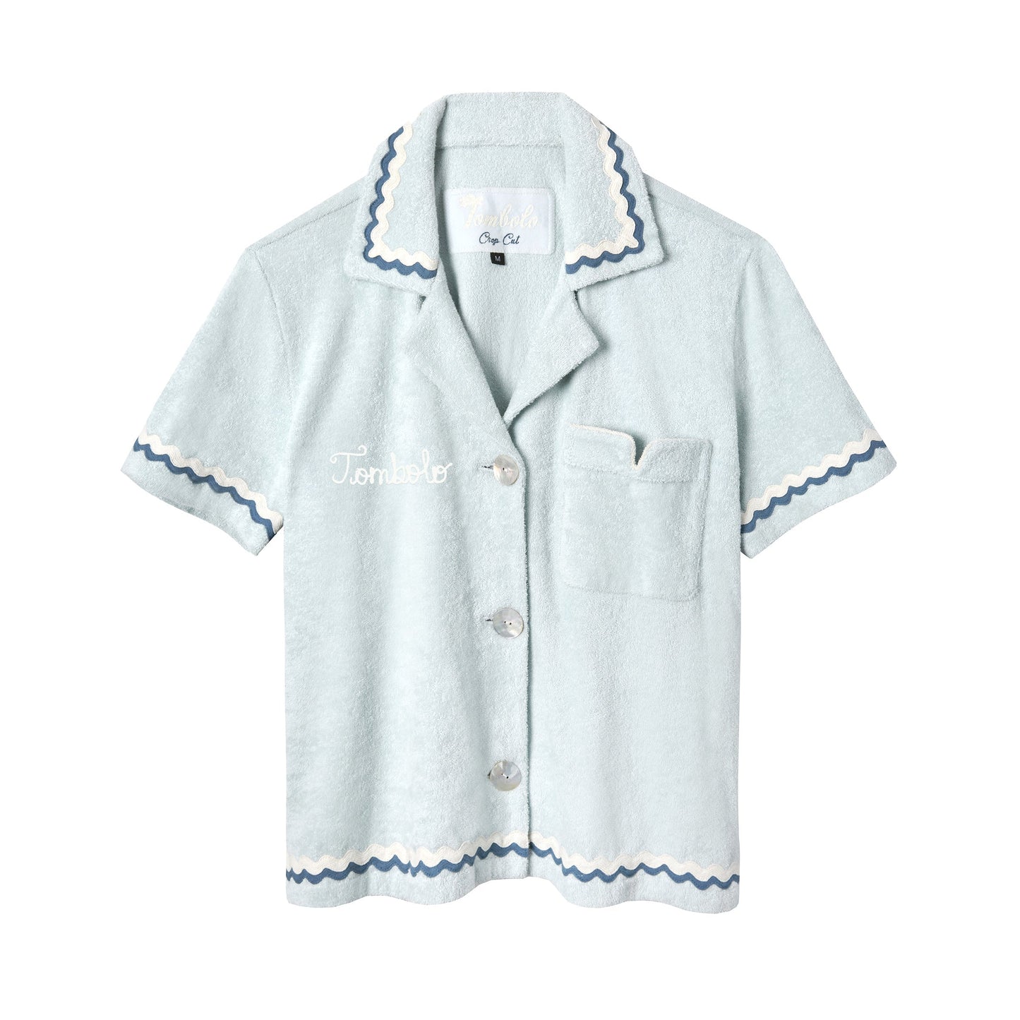 Customizable 'Rick Rack' Cabana ~ Crop Cut (Sky Blue)