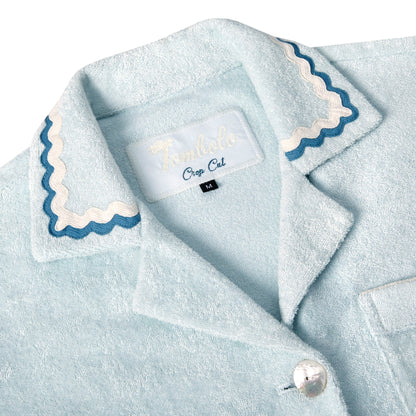 Customizable 'Rick Rack' Cabana ~ Crop Cut (Sky Blue)