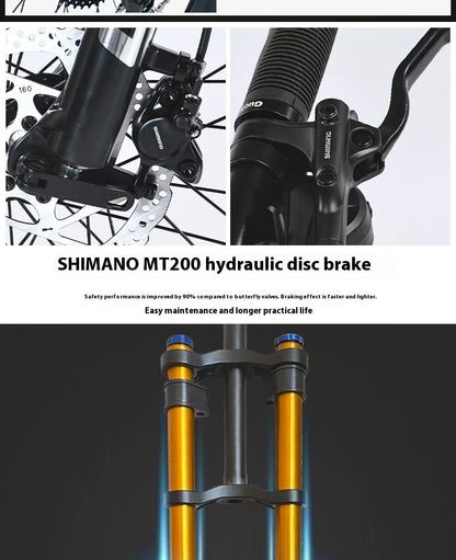 Men's Aluminum Alloy Mountain Bike – 27.5"/26" Soft Tail Full Suspension Adult MTB