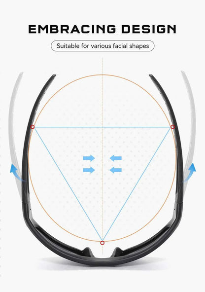 KDEAM High Quality TR90 Material Riding Sunglasses Men's Performance Cycling Sunglasses Polarized Shades Only Sunglass