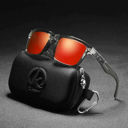 KDEAM Classic Square Sunglasses Men Women Category 3 Polarized Sun Glasses Unique Frame Surface Eyewear With Case Box KD332
