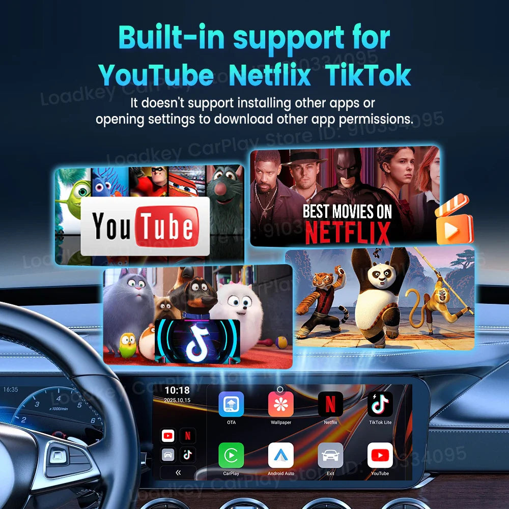 CarlinKit CP2A Pro Ai Box Wireless Adapter CarPlay Android Auto Wireless Smart CarPlay Box Support YouTube Netflix TikTok 5G USB