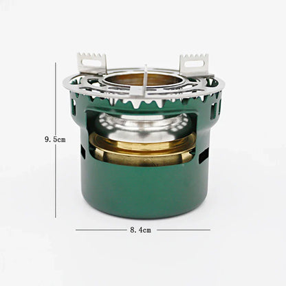 Aluminum Alcohol Camp Stove – Lightweight with Pot Stand & Storage Bag, 4 Colors