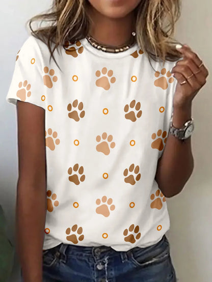 Stand out in this eye-catching graffiti art tee! Soft, breathable fabric, round neck, short sleeves, and a bold multicolored abs