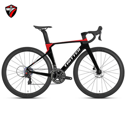 Cheap Mechanical Shifting Carbon Road Disc Bike 700*28C RS-24S Hydraulic Brake Racing Bicycle With Carbon 3K Handlebar For Sale