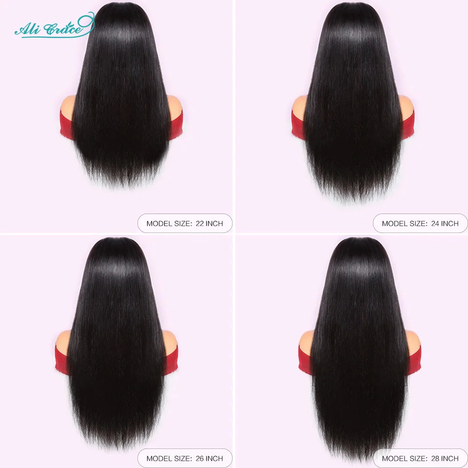 Ali Grace Glueless Wig 5x6 Straight Human Hair Wear&Go 4x4 Lace Closure Wig PrePlucked Hairline 13x4 Lace Front Human Hair Wigs