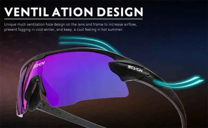SCVCN New Sports Sunglasses Photochromic Cycling Glasses Mountain Bicycle Goggles MTB Road UV400 Protection Sun Eyewear for Man