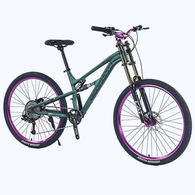 Men's Aluminum Alloy Mountain Bike – 27.5"/26" Soft Tail Full Suspension Adult MTB