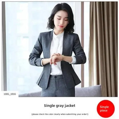 Elegant Red Western-style Suit Jacket For Women Fashionable Professional Attire For Hosting Events Job Interviews