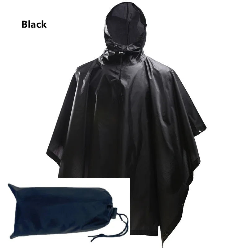 Camouflage Waterproof Raincoat Poncho – Multifunctional Hunting & Camping Rain Cover